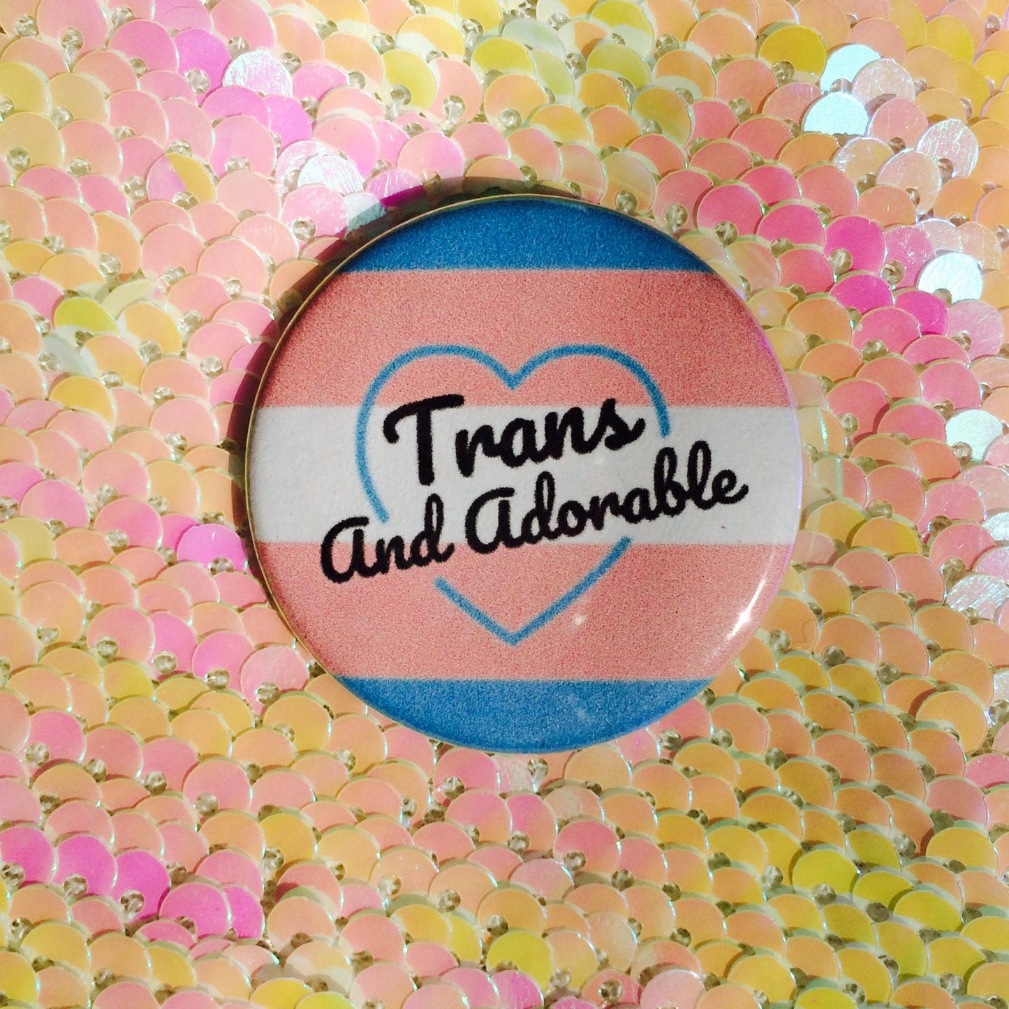 Trans and Adorable Button