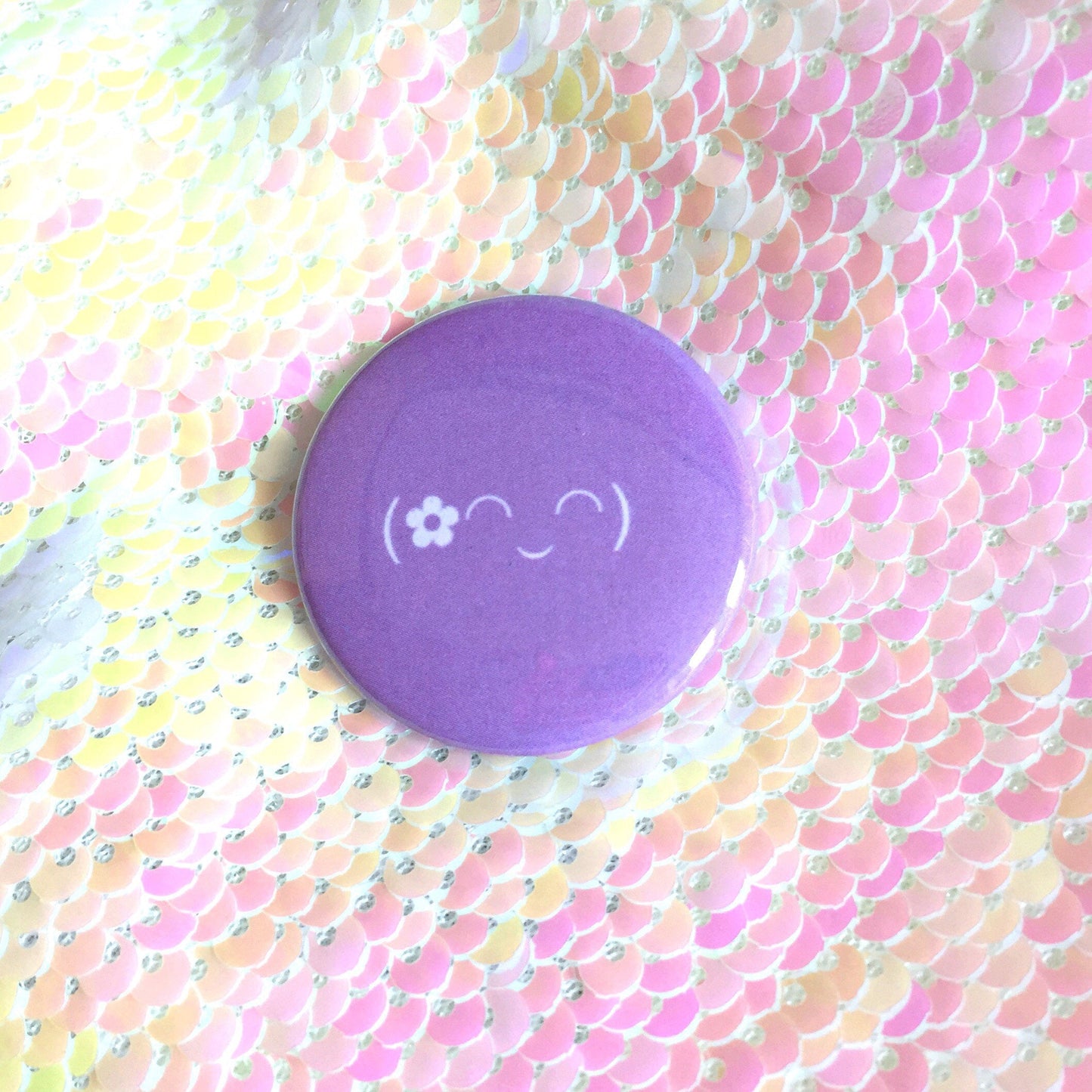 Flower Emoticon Pin