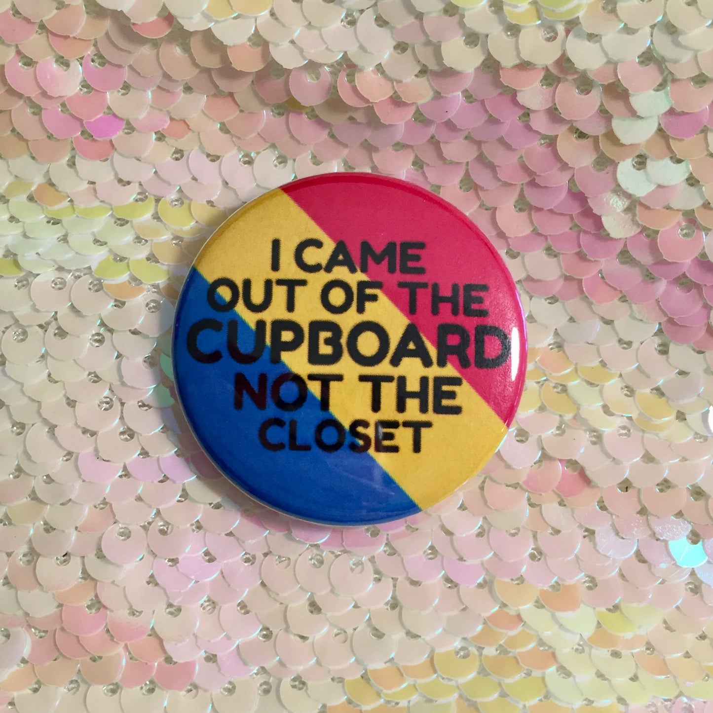 Came Out of the Cupboard Pan Pride Button