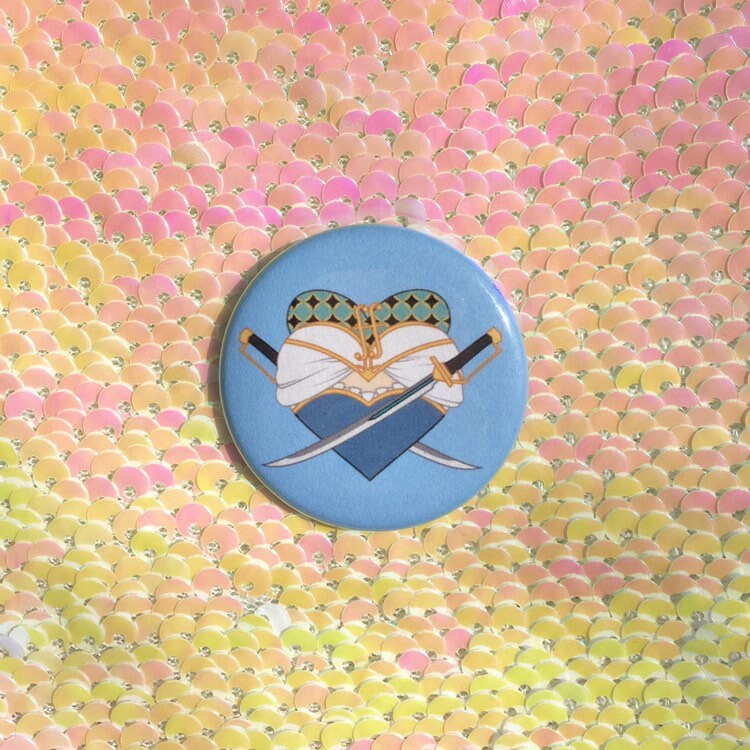 Sayaka Miki Heart Button - Large