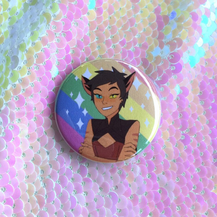 Catra She-Ra Gay Pride Button