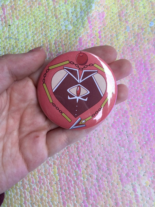 Kyoko Sakura Heart Button - large