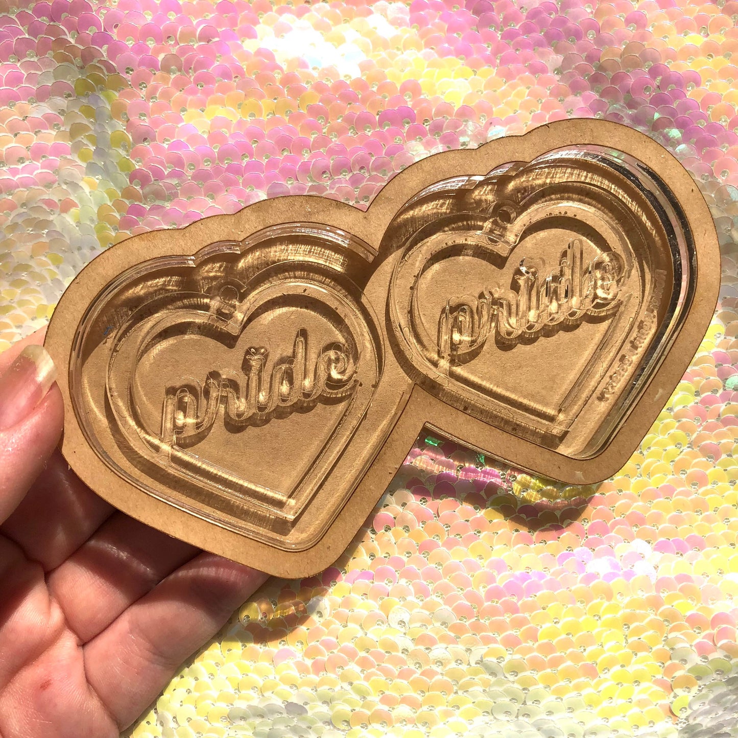 Pride Heart Earrings Silicone Mold