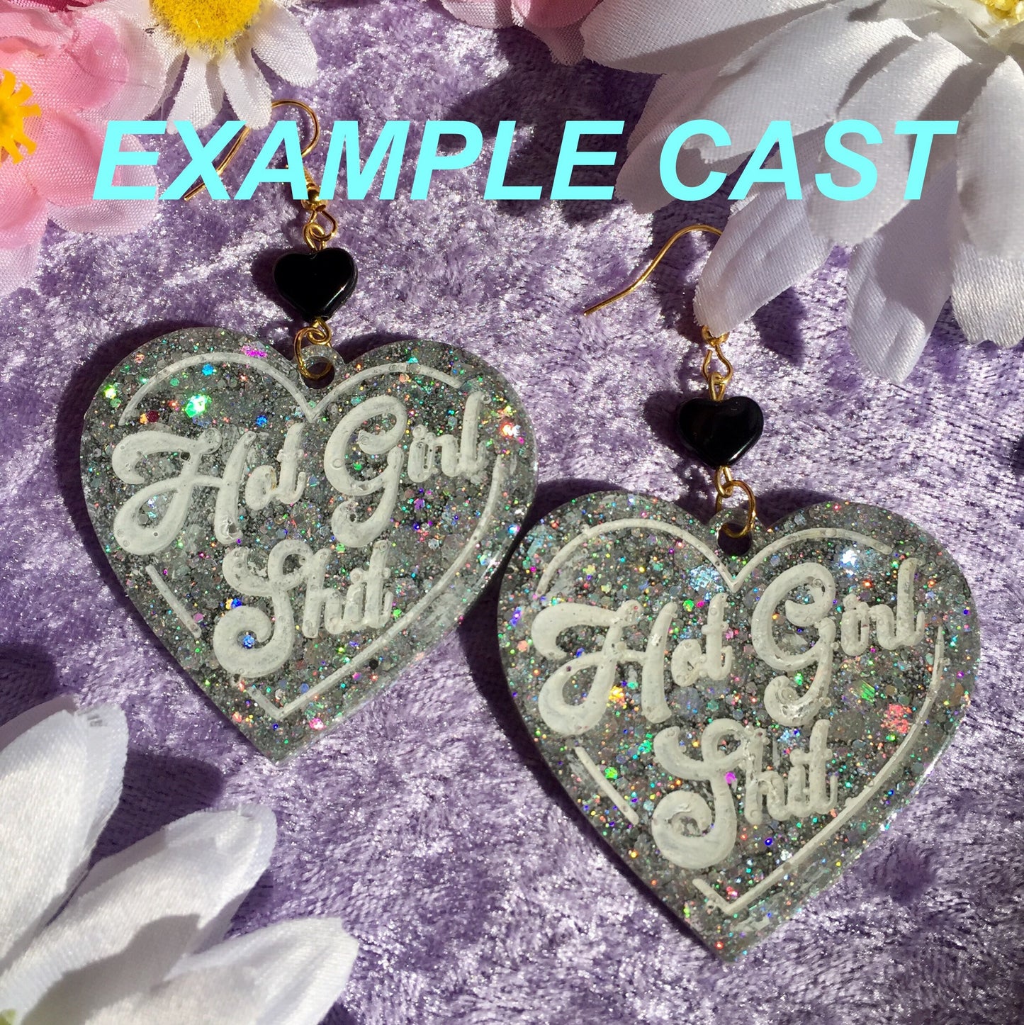 Hot Girl Shit Earrings Silicone Mold for Resin