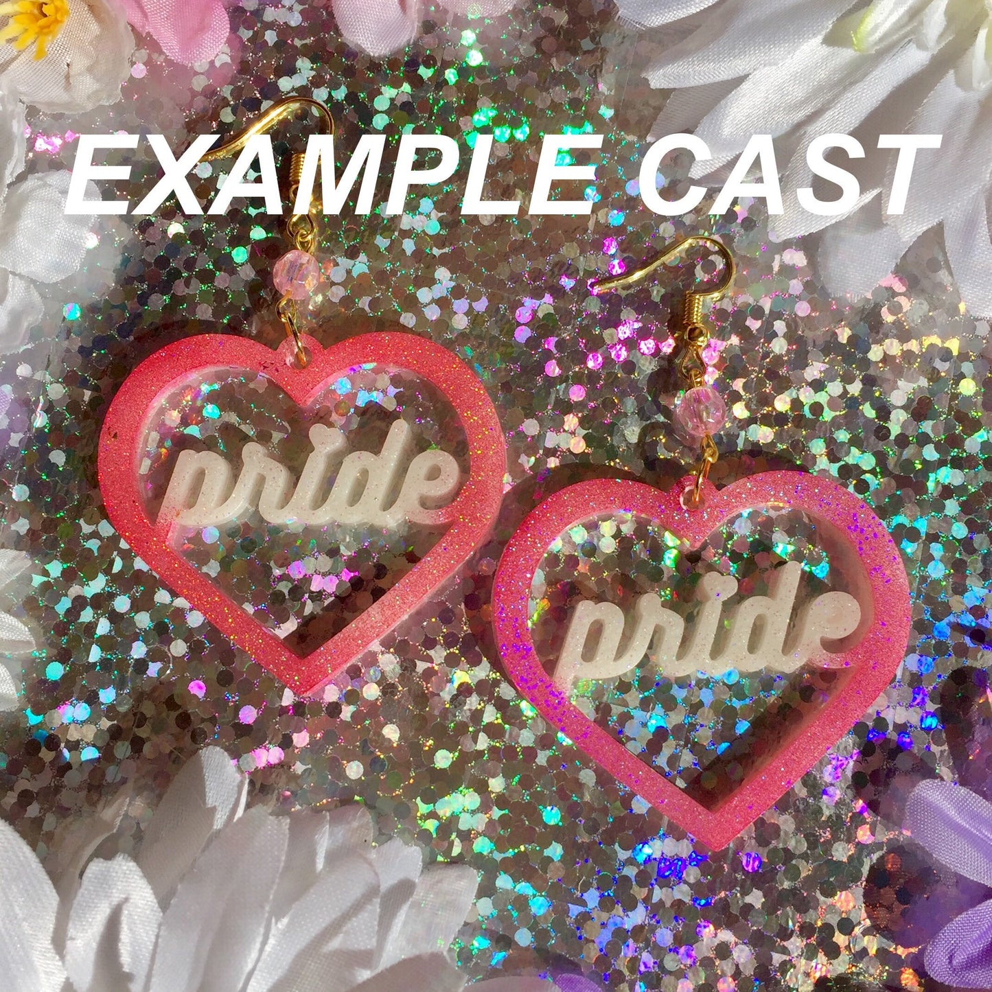 Pride Heart Earrings Silicone Mold