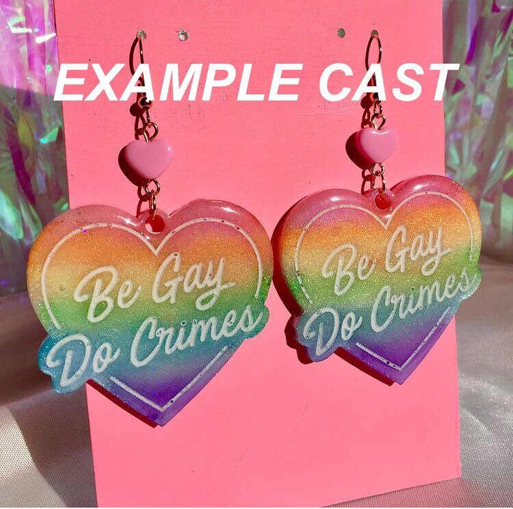 Be Gay Do Crimes Earrings Silicone Mold