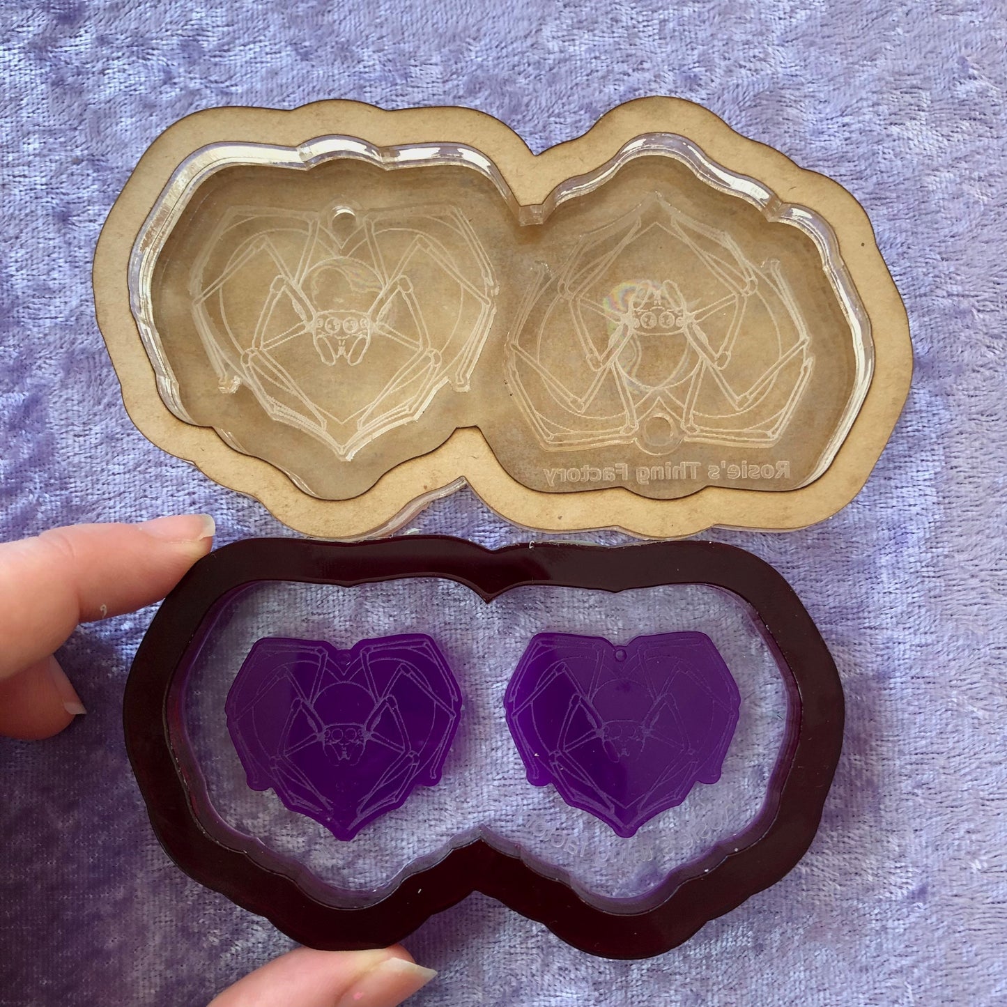 Spider Heart Earrings Silicone Mold