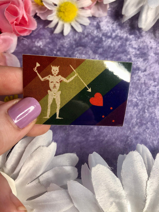 Blackbeard Pride Flag Vinyl Sticker