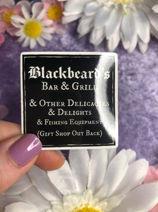 Blackbeard Bar & Grill Vinyl Sticker
