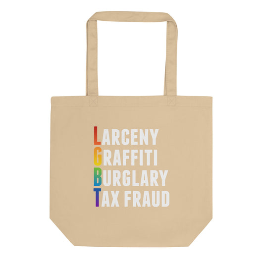 Larceny Graffiti Burglary Tax Fraud Eco Tote Bag