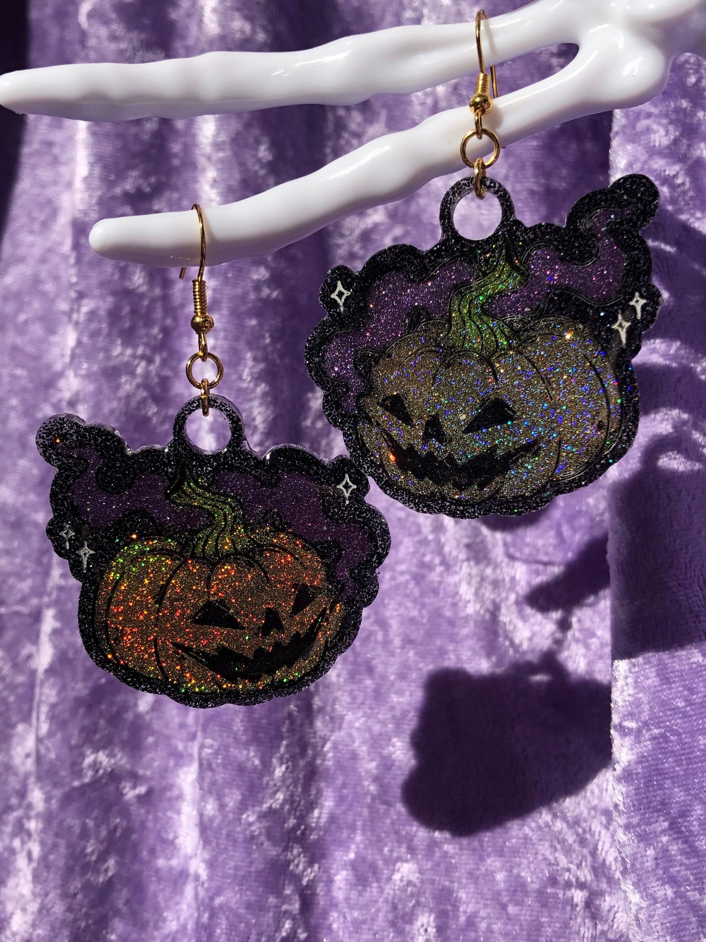Haunted Jack-o-lantern Earrings
