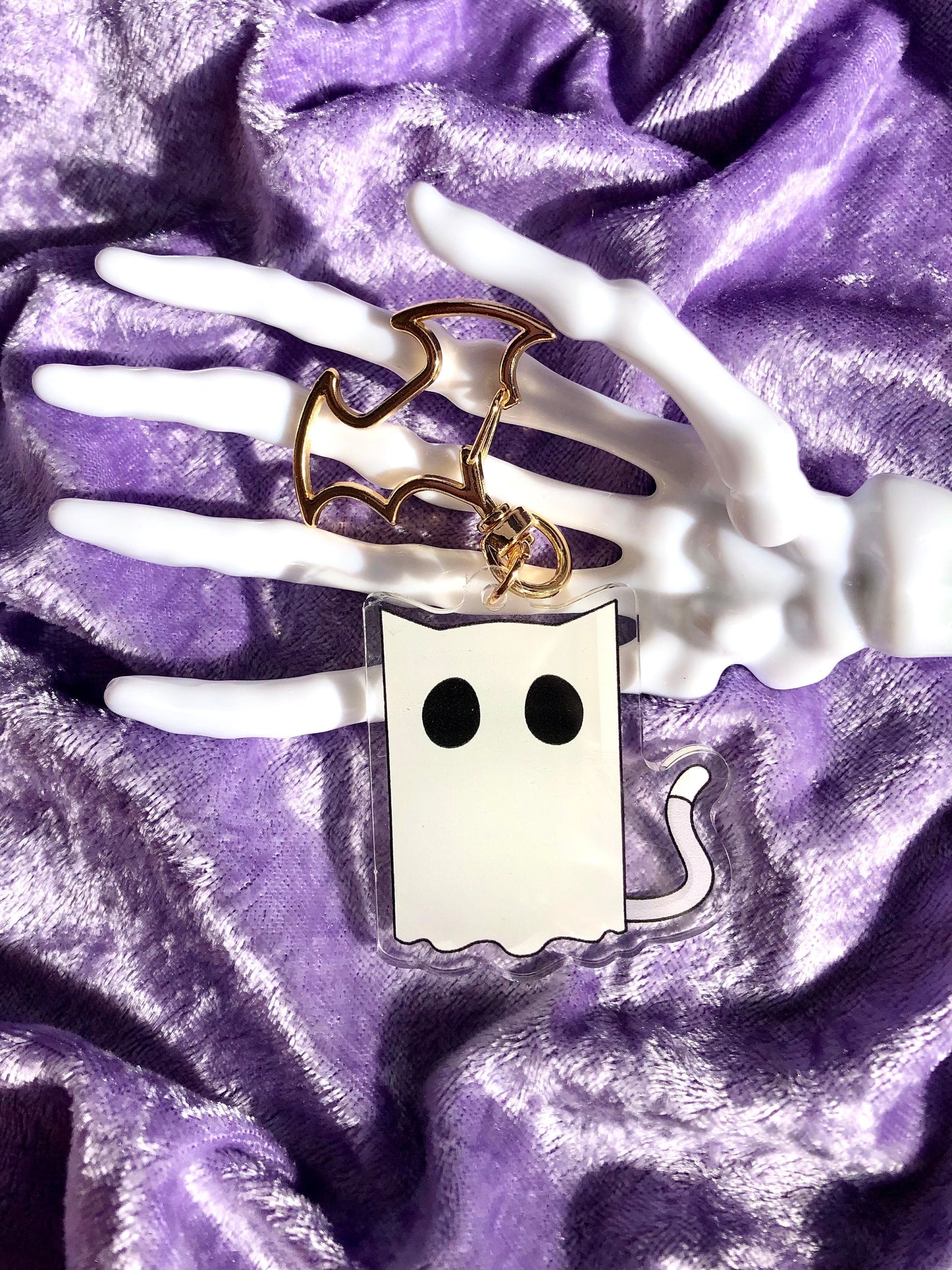 Ghost Kitty Keychain