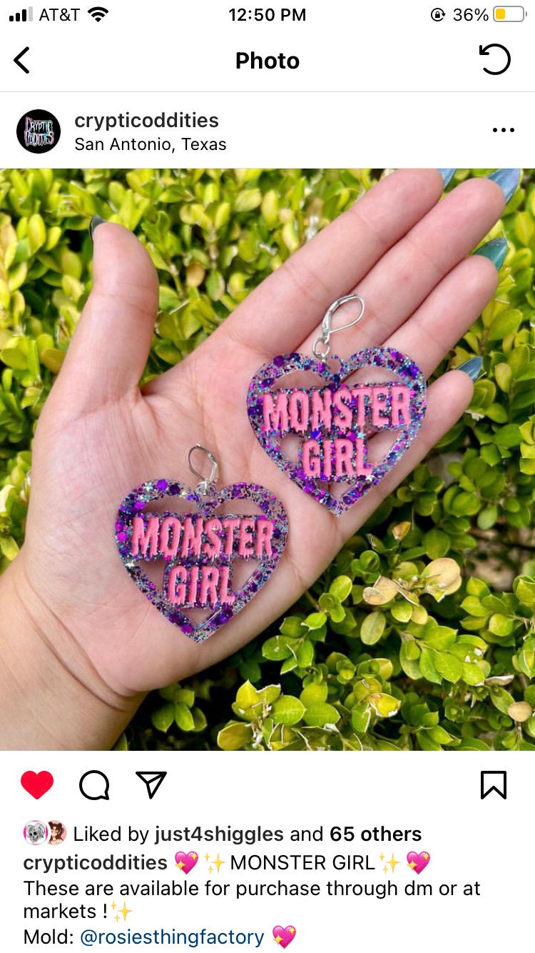 Monster Girl Earrings Silicone Mold