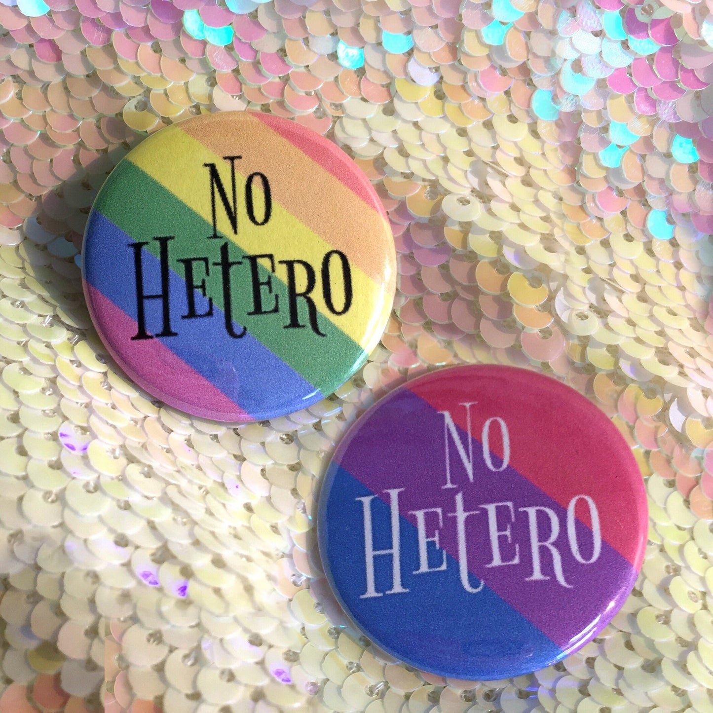 No Hetero Gay/Bisexual Button