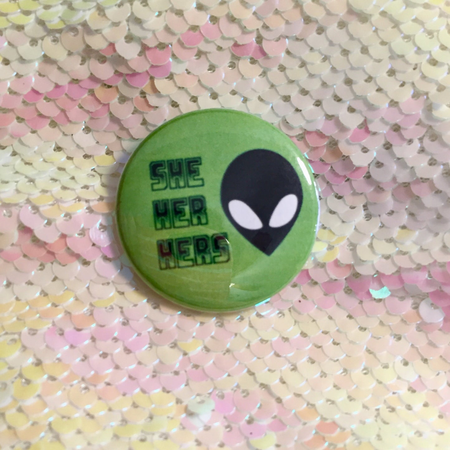 Alien Pronoun Button
