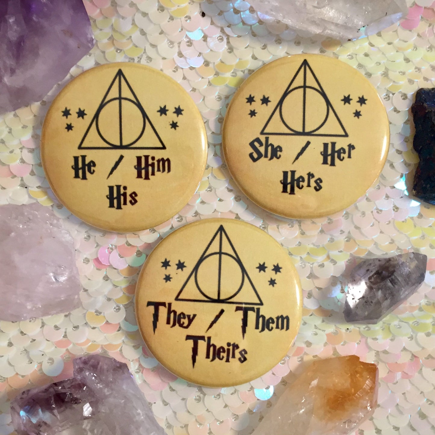 Harry Potter Pronoun Button