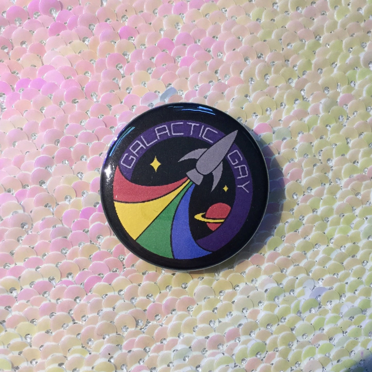 Galactic Gay Rocket Button