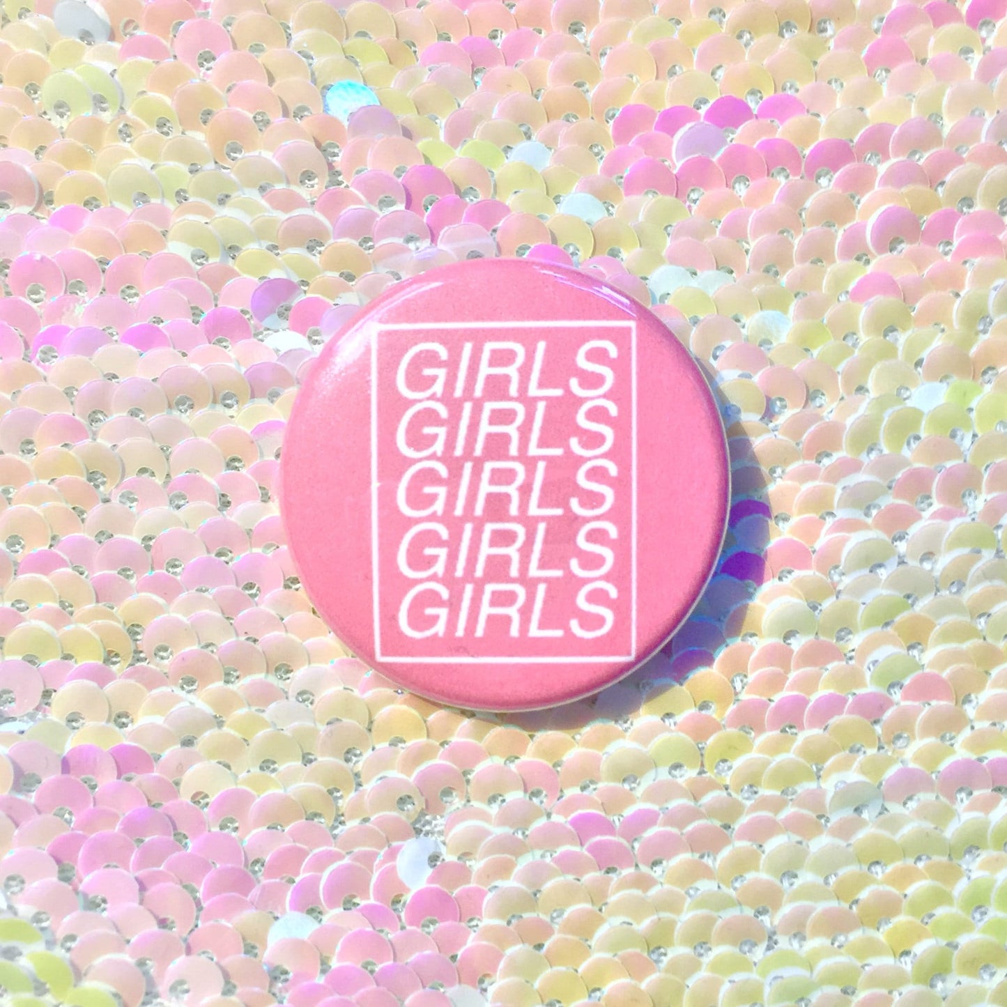 Girls Bubblegum Pink Button