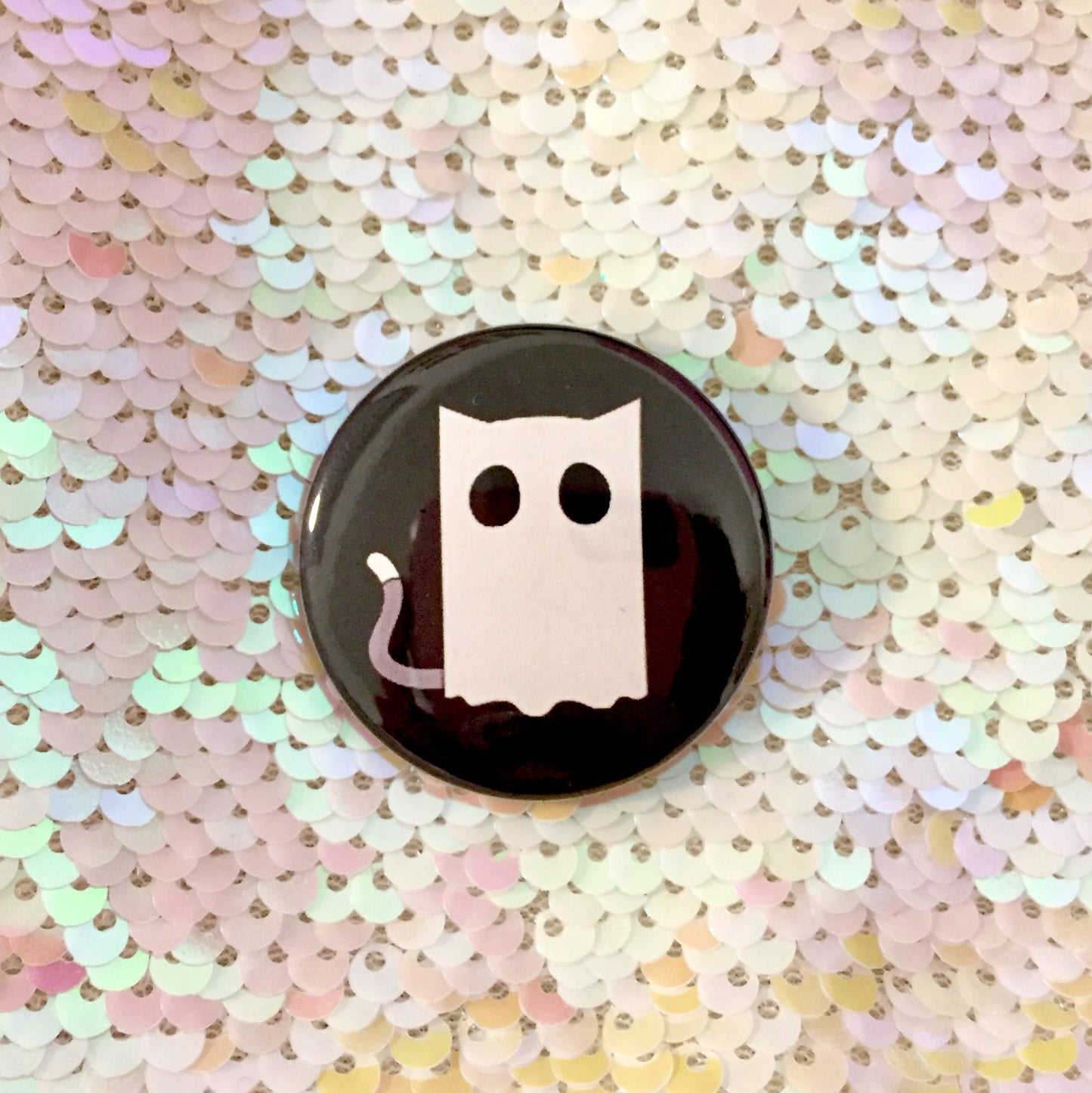 Ghost Kitty Button