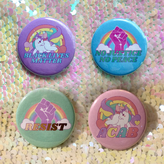 BLACK LIVES MATTER Pastel Button Set