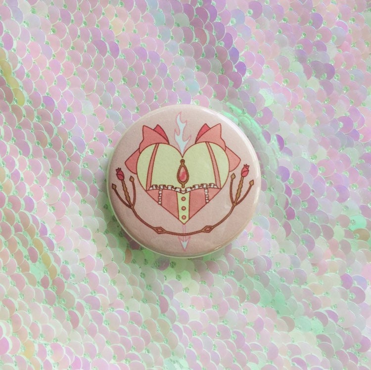 Madoka Kaname Heart Button - Regular Size