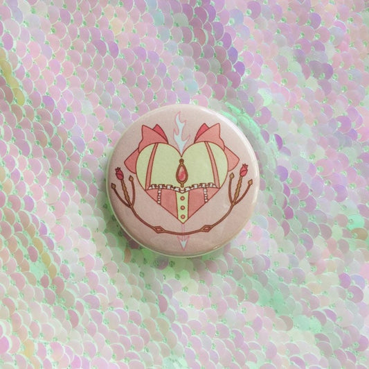 Madoka Kaname Heart Button - Regular Size
