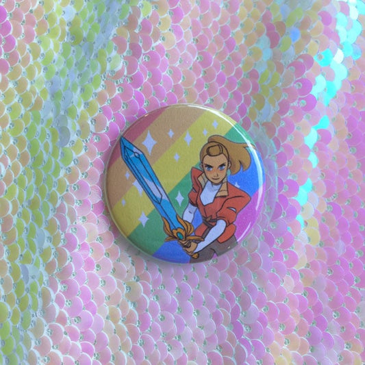 Adora Gay Pride Button