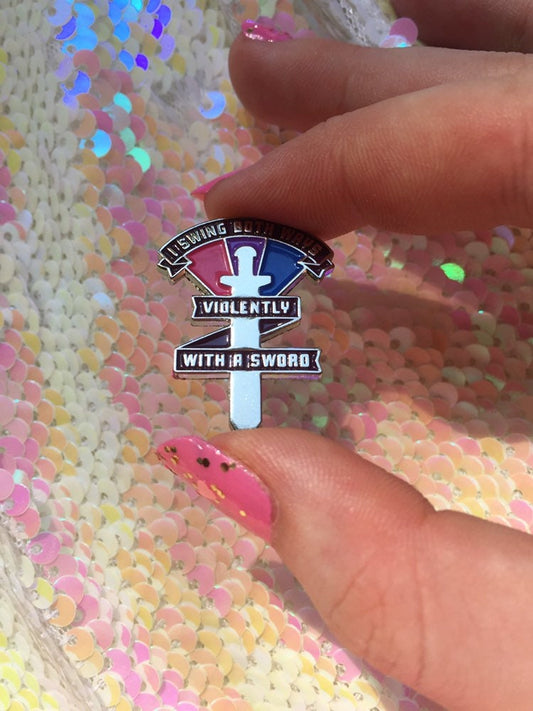 Swing Both Ways Bi Pride Enamel Pin