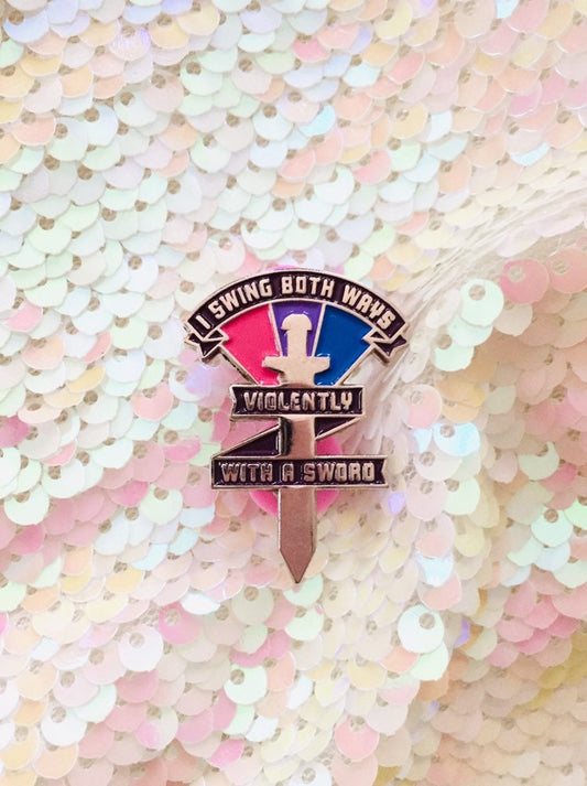 Swing Both Ways Bi Pride Enamel Pin