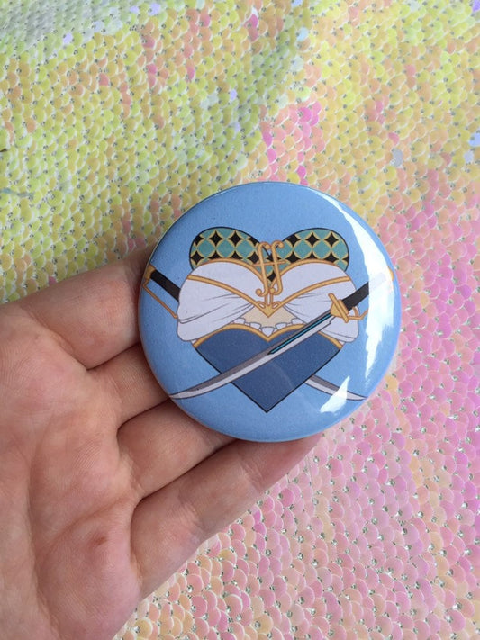 Sayaka Miki Heart Button - Large