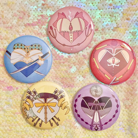 Madoka Heart Buttons COMPLETE SET
