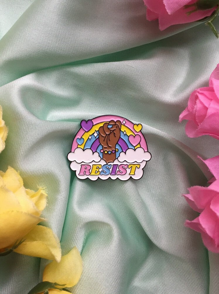 RESIST Pastel Kawaii Enamel Pin