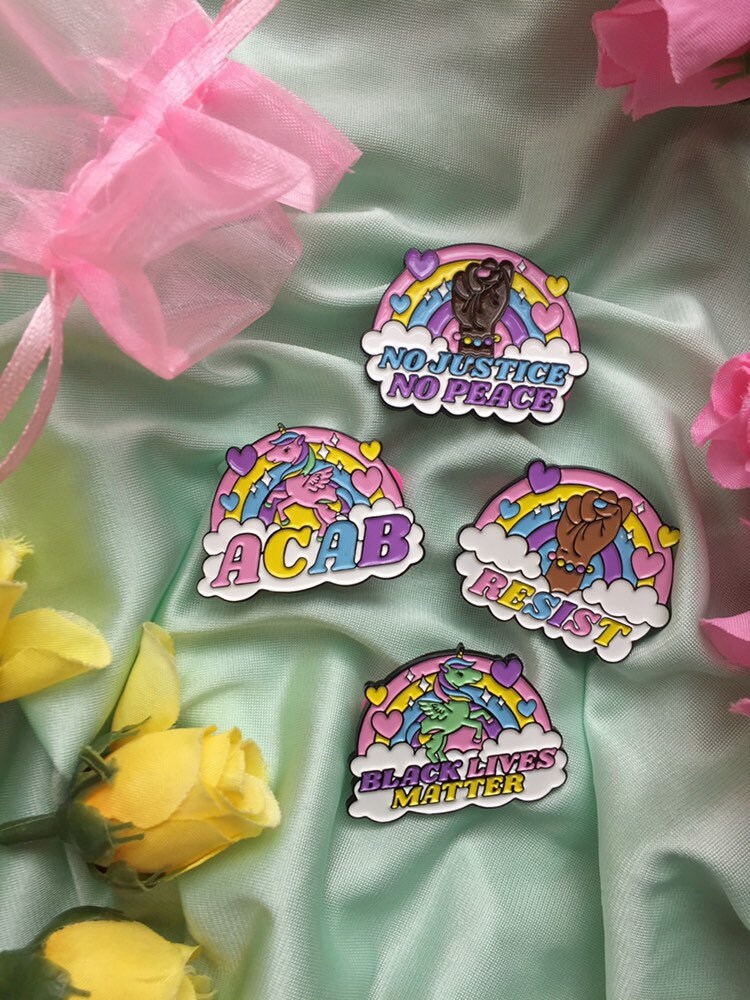 RESIST Pastel Kawaii Enamel Pin