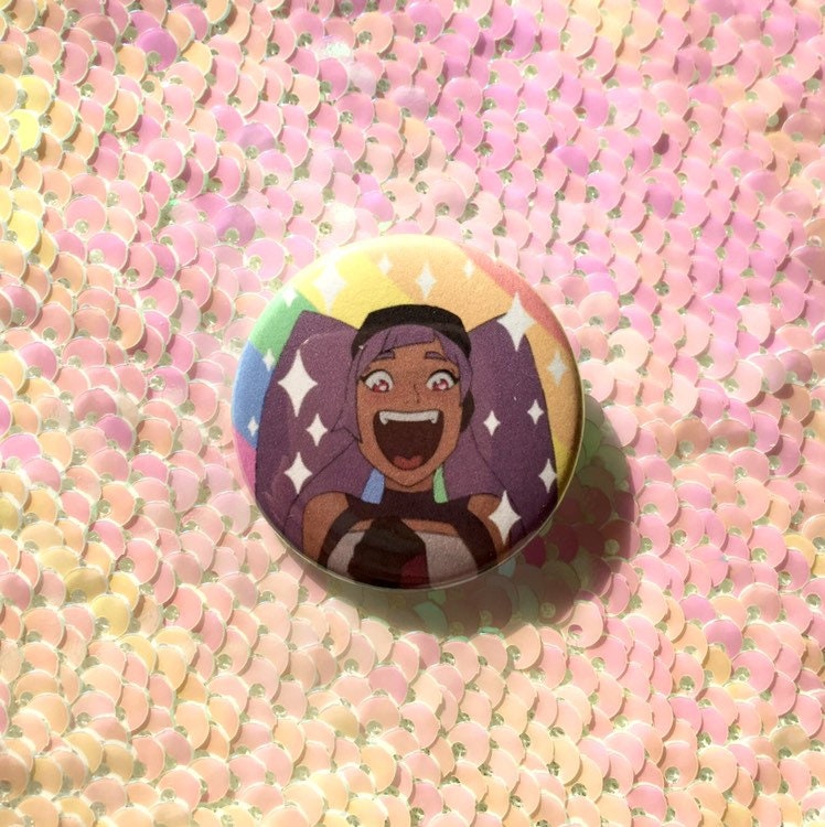 Entrapta She-Ra Gay Pride Button