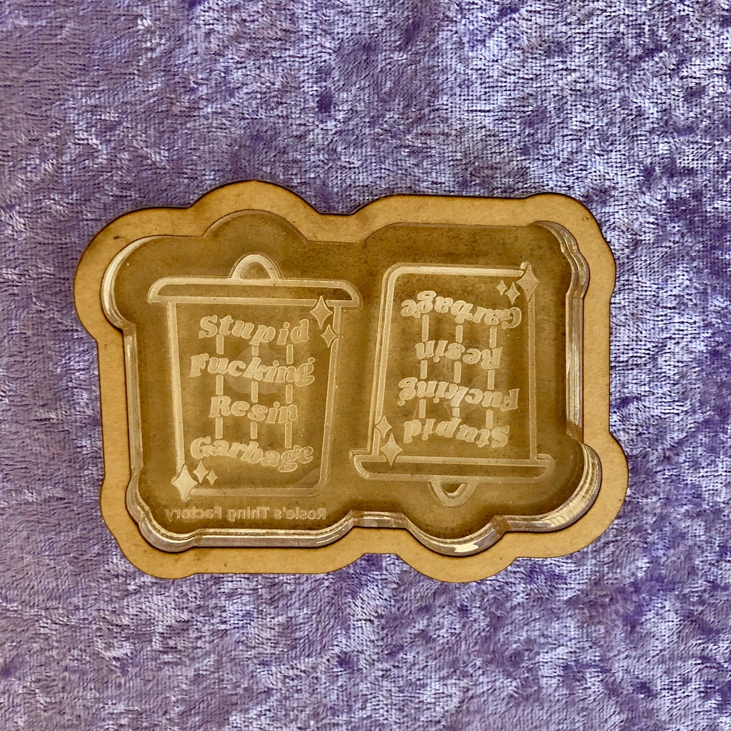 Stupid F*cking Resin Garbage Earrings Silicone Mold