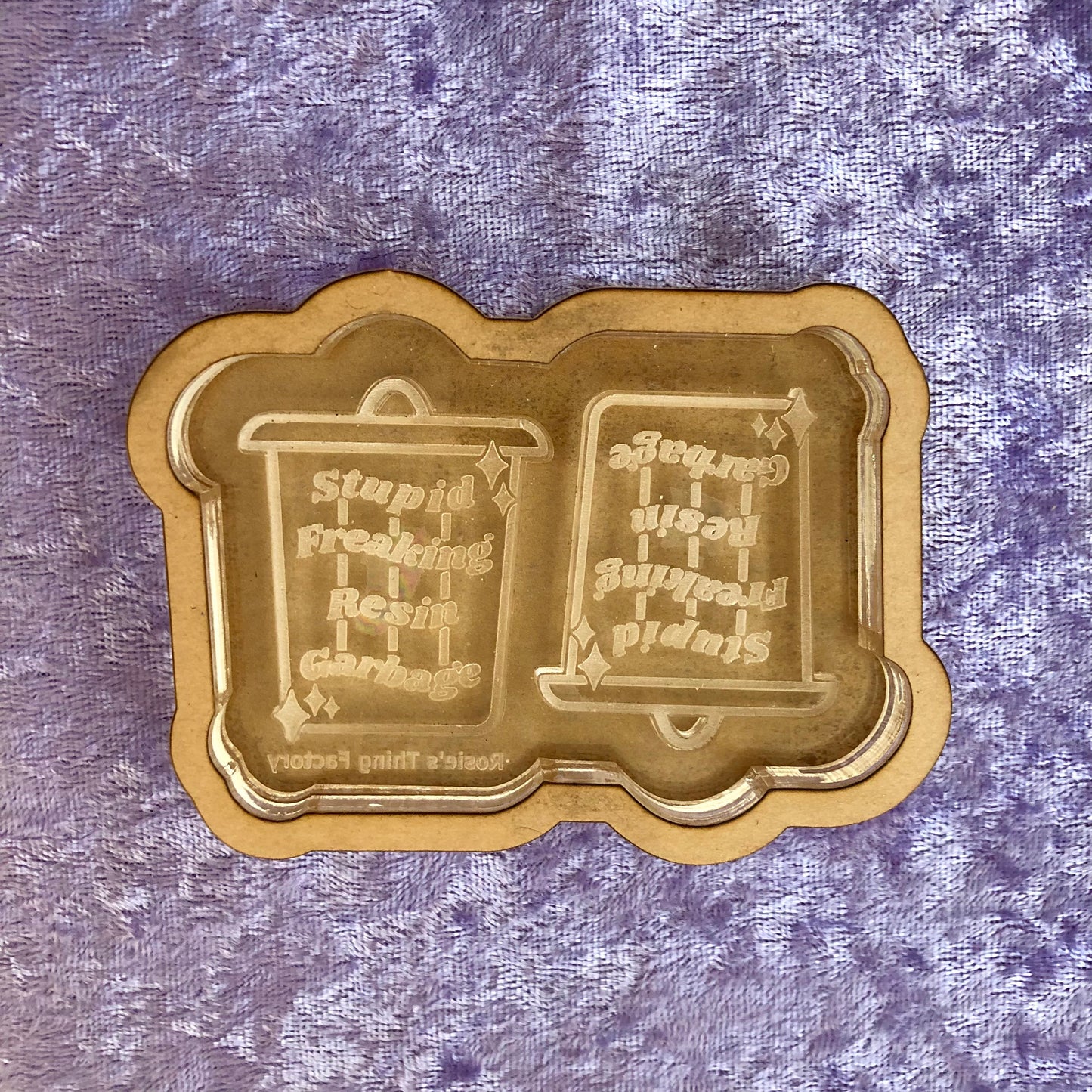 Stupid Freaking Resin Garbage Earrings Silicone Mold