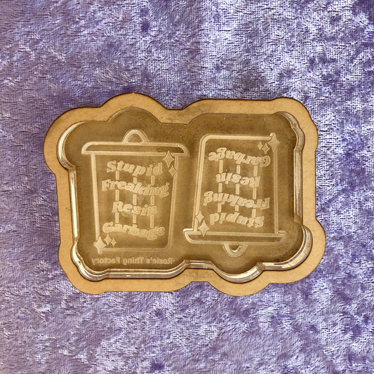 Stupid Freaking Resin Garbage Earrings Silicone Mold