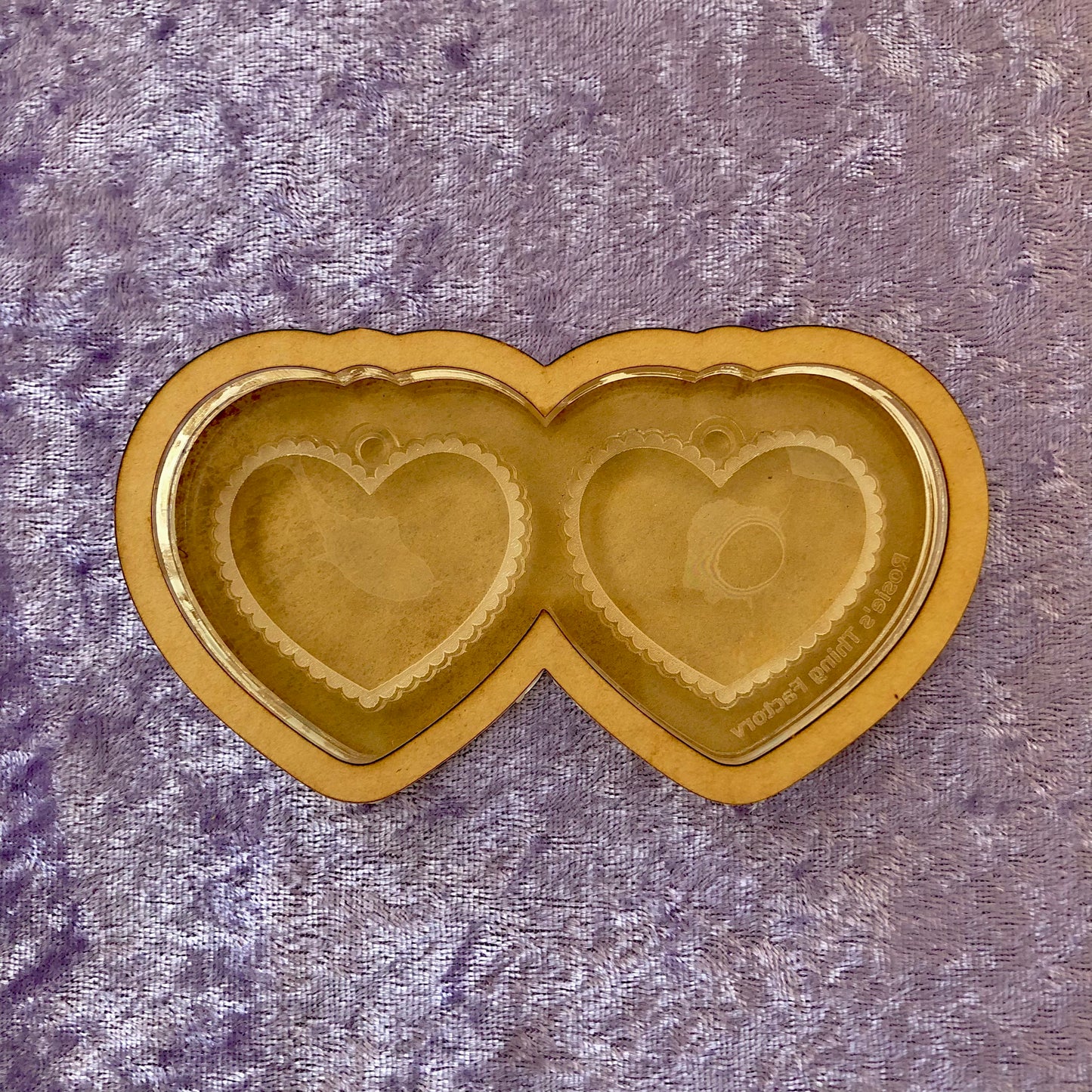 Scalloped Heart Earrings Silicone Mold