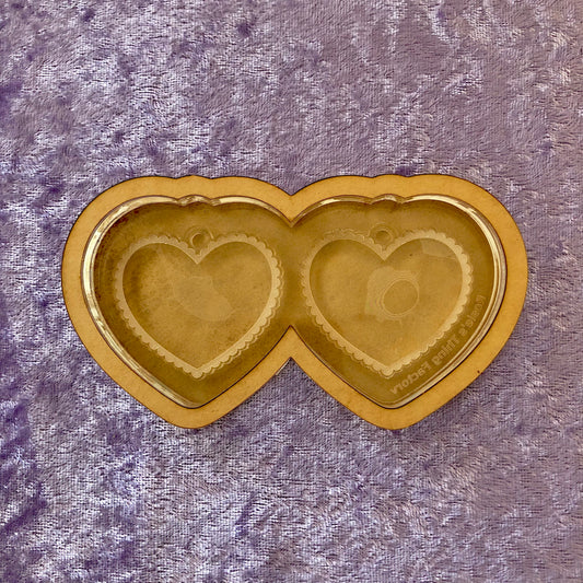 Scalloped Heart Earrings Silicone Mold