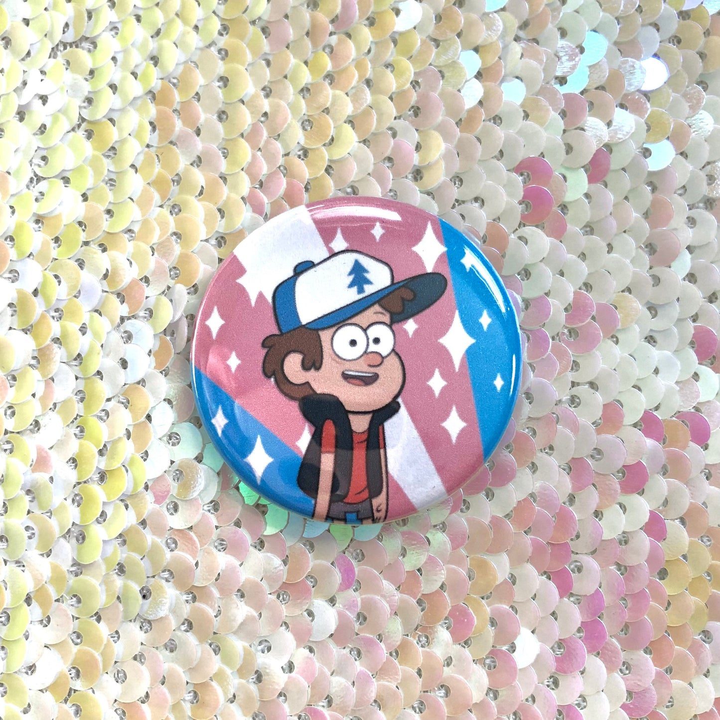 Dipper Trans Pride Button