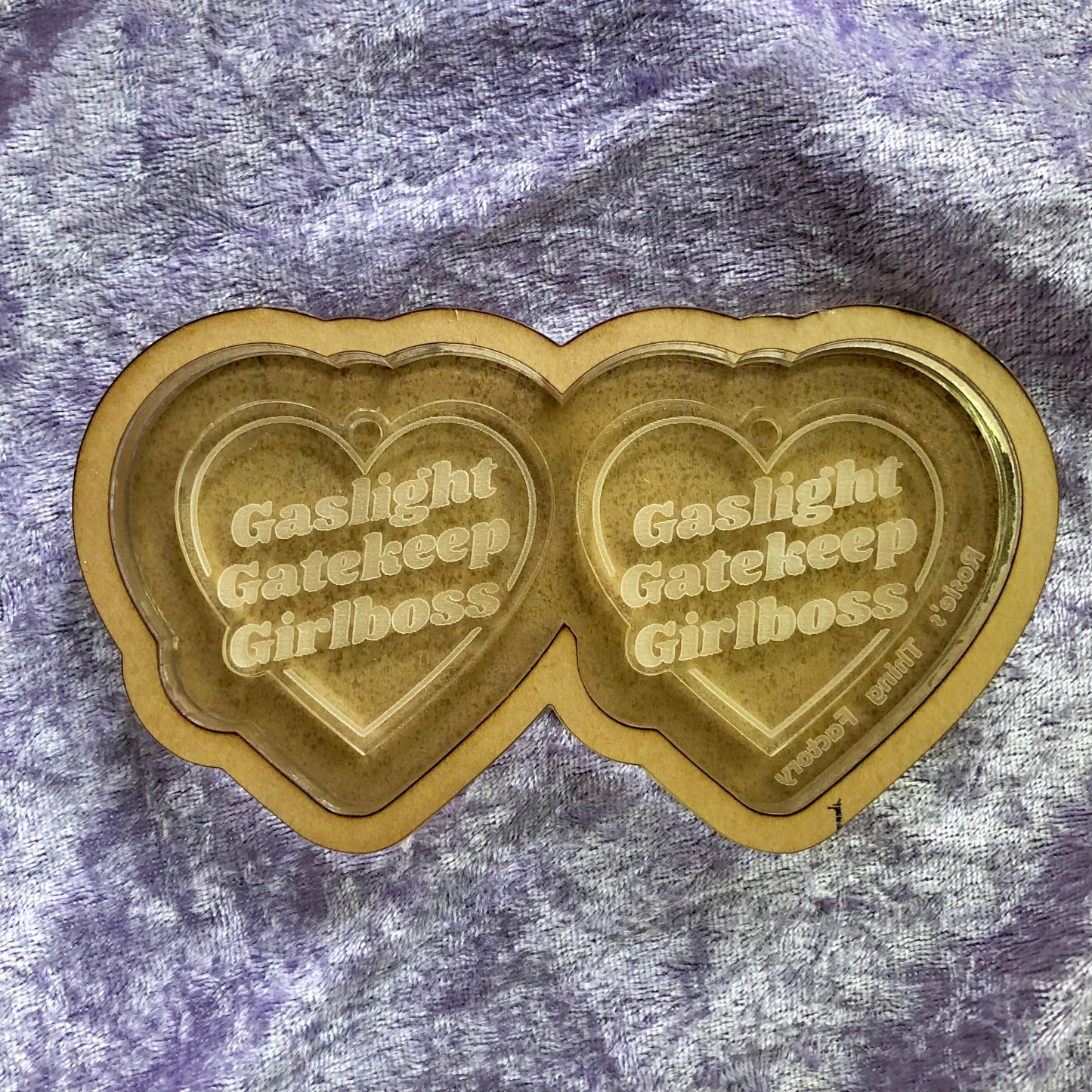 Gaslight Gatekeep Girlboss Earrings Silicone Mold