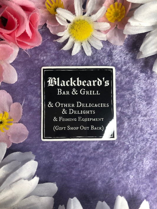 Blackbeard Bar & Grill Vinyl Sticker
