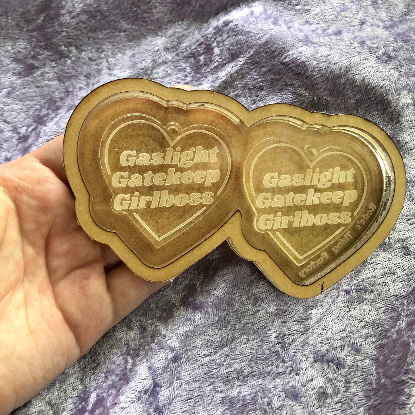 Gaslight Gatekeep Girlboss Earrings Silicone Mold