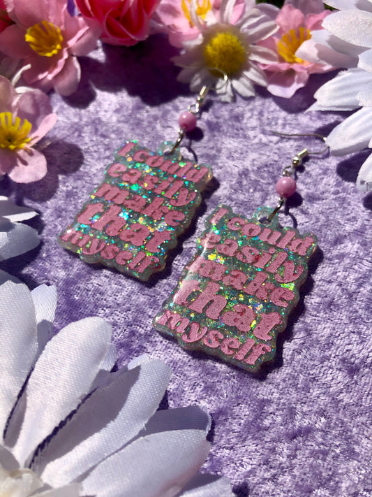 I Could Easily Make That Myself Earrings - Mint & Pink