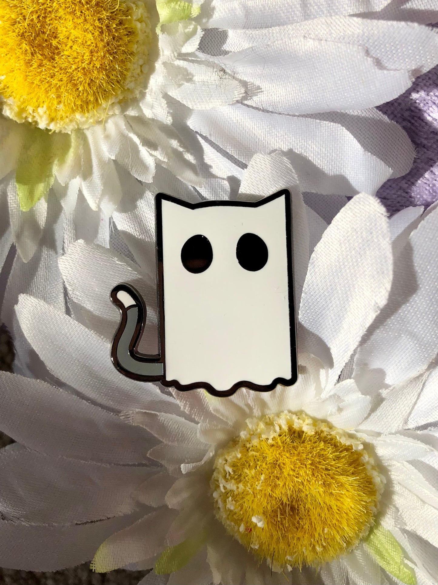 Ghost Kitty Enamel Pin