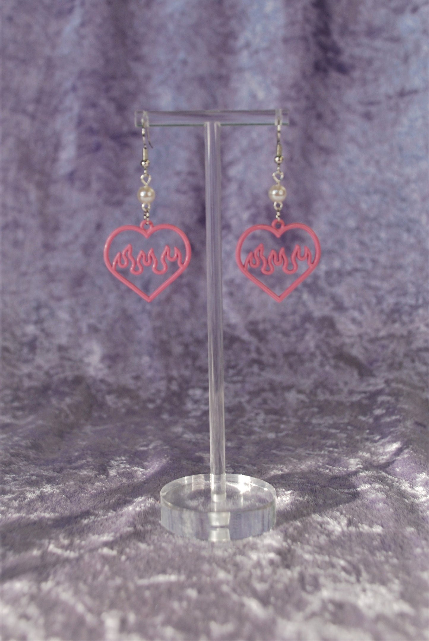 Fiery Heart Earrings
