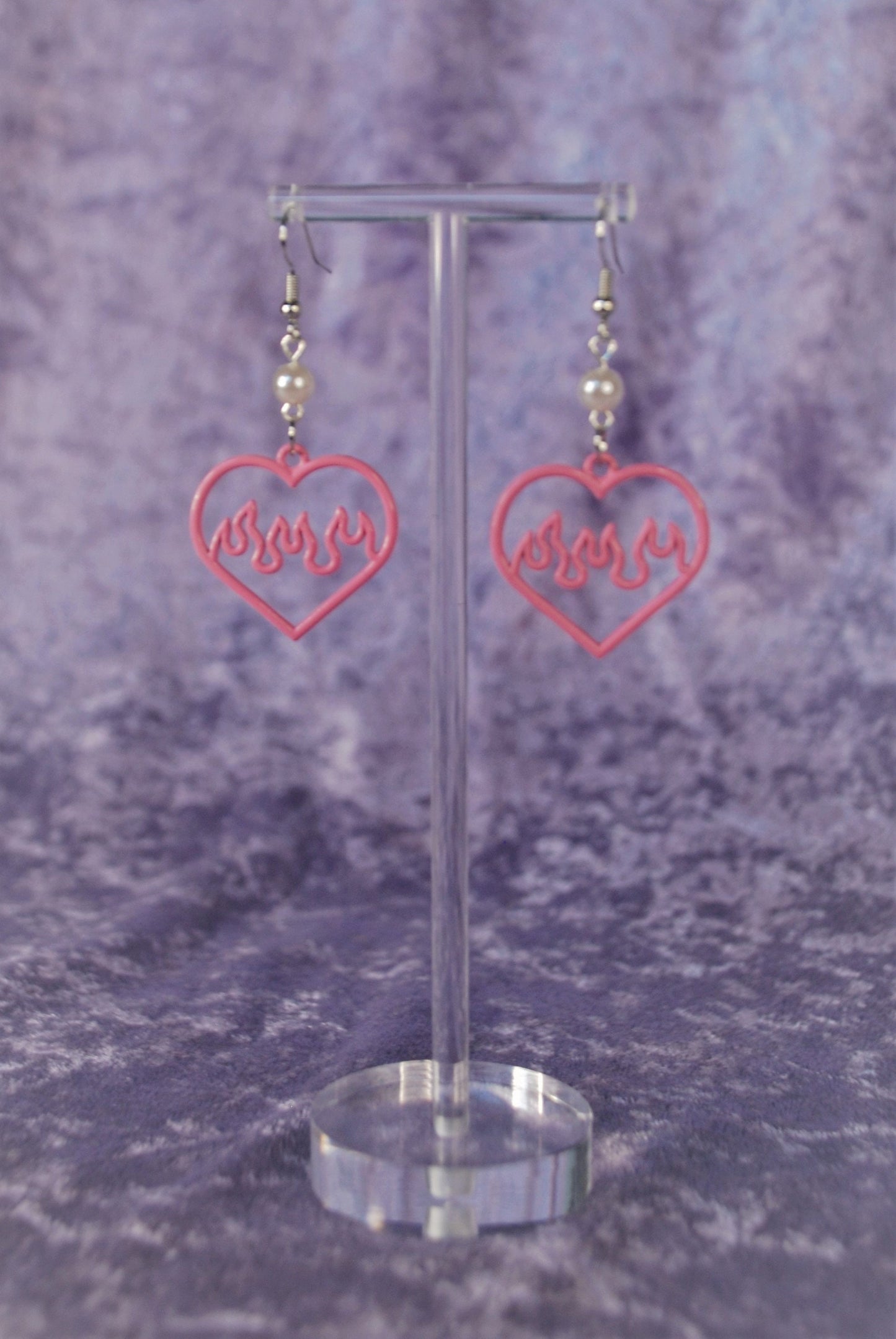 Fiery Heart Earrings