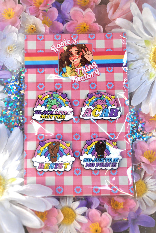 Kawaii Social Justice Enamel Pin Gift Pack