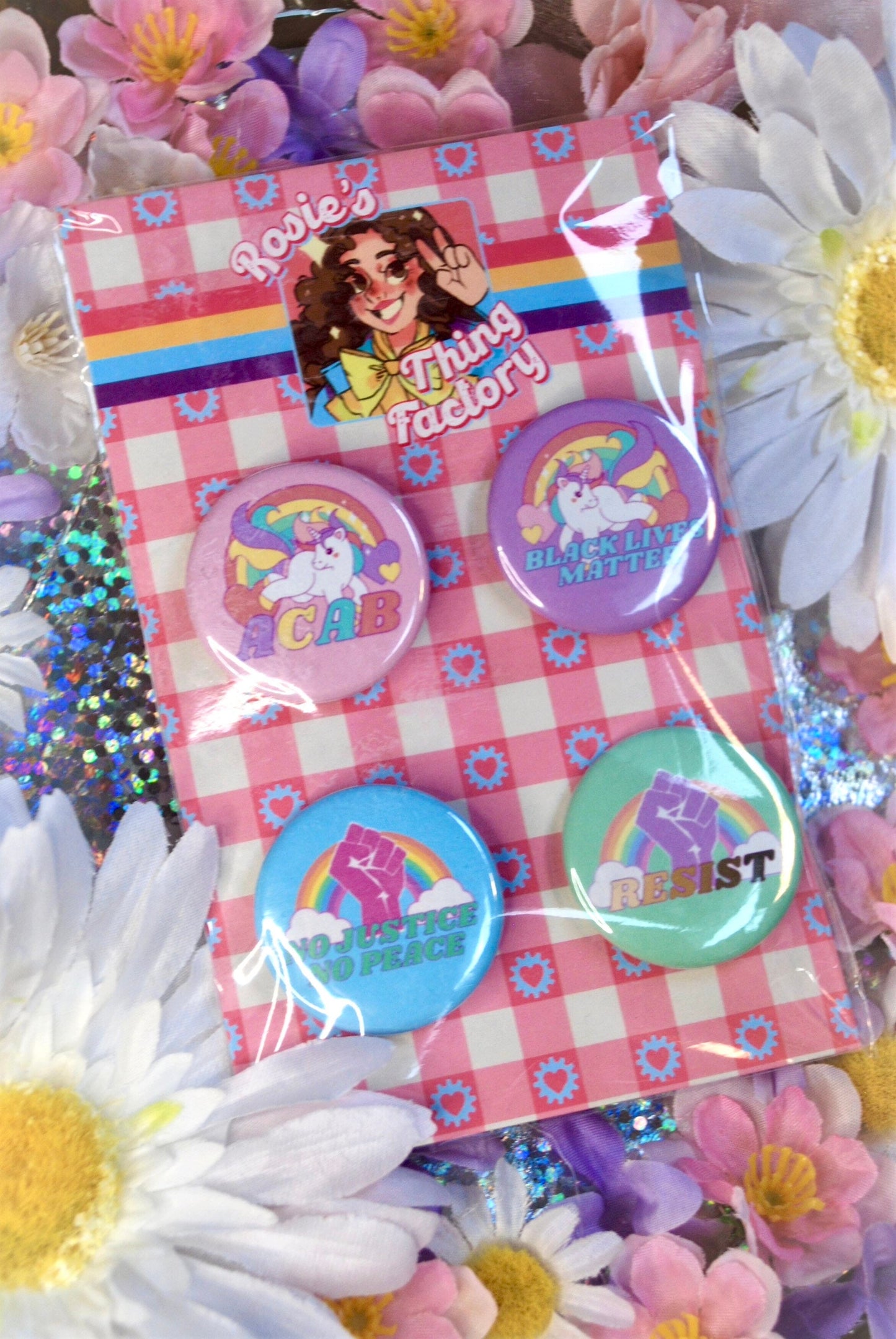 Kawaii Social Justice Button Gift Pack