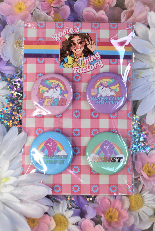 Kawaii Social Justice Button Gift Pack
